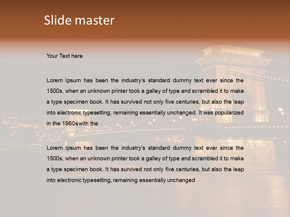 Hungary At Night PowerPoint Template