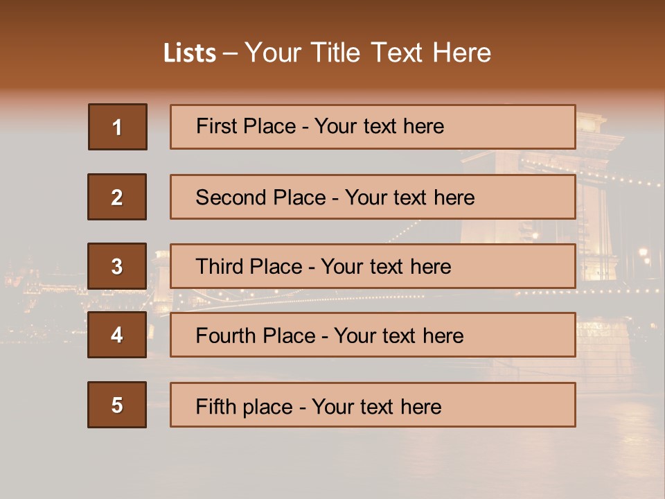 Hungary At Night PowerPoint Template