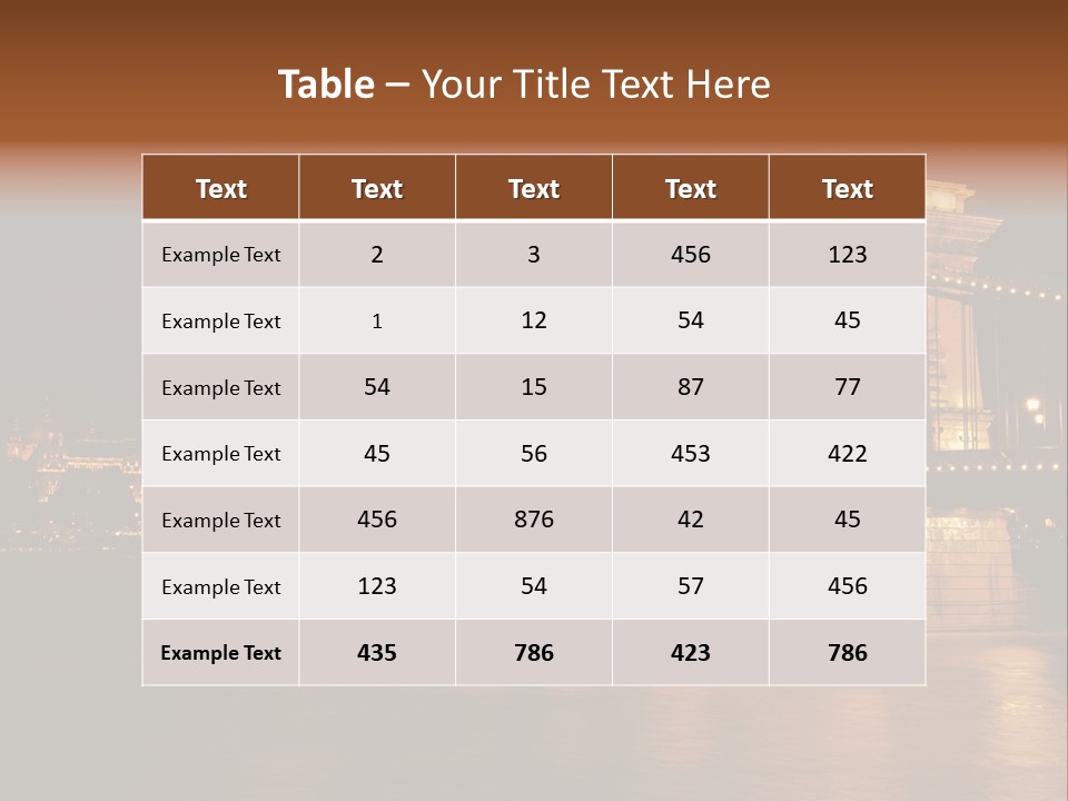 Hungary At Night PowerPoint Template