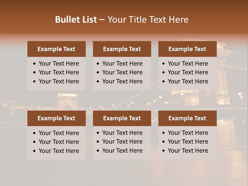 Hungary At Night PowerPoint Template