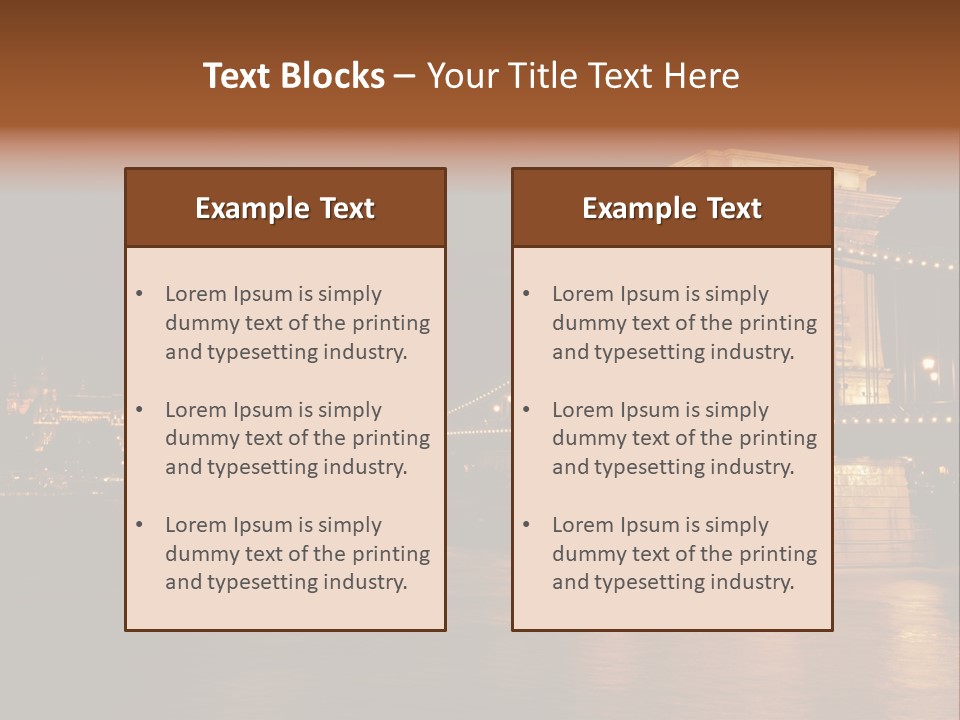 Hungary At Night PowerPoint Template
