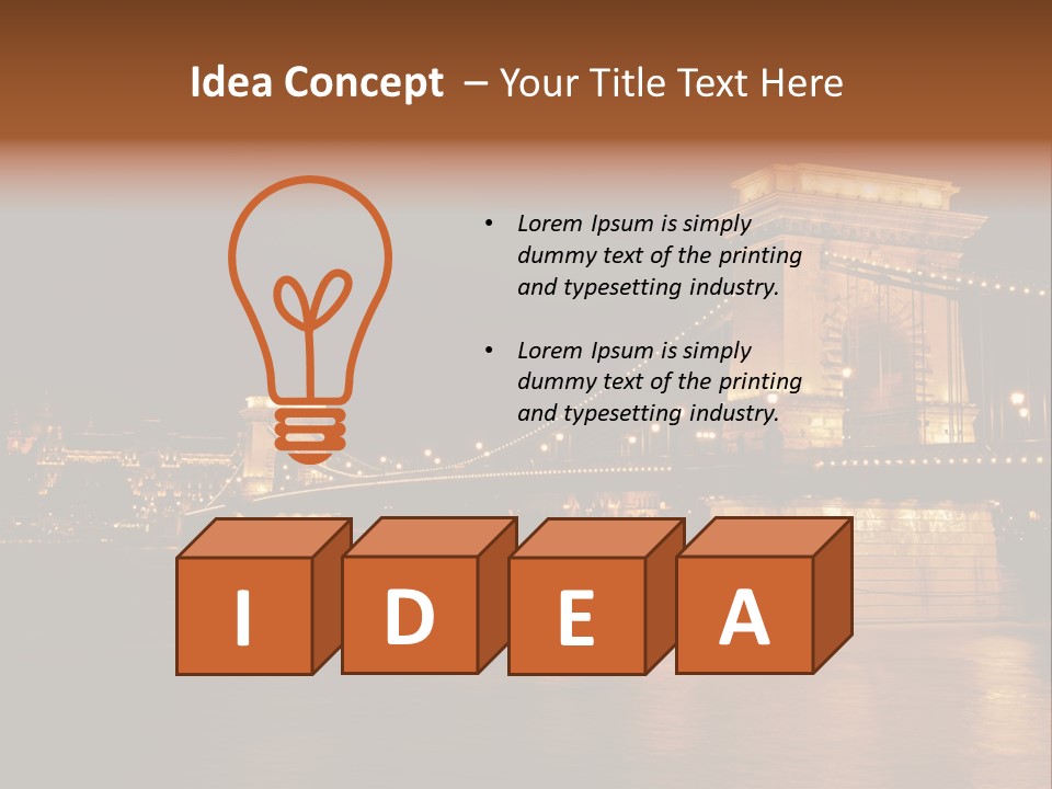 Hungary At Night PowerPoint Template