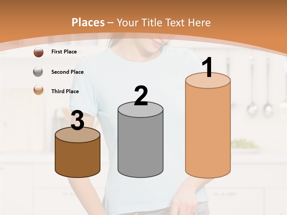 Woman Cooking In Kitchen PowerPoint Template