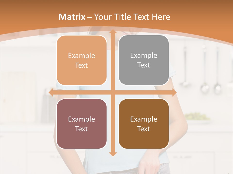 Woman Cooking In Kitchen PowerPoint Template