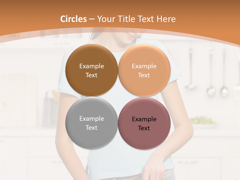 Woman Cooking In Kitchen PowerPoint Template