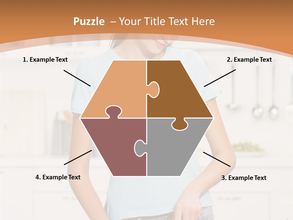 Woman Cooking In Kitchen PowerPoint Template