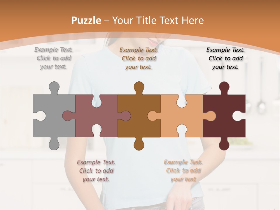 Woman Cooking In Kitchen PowerPoint Template