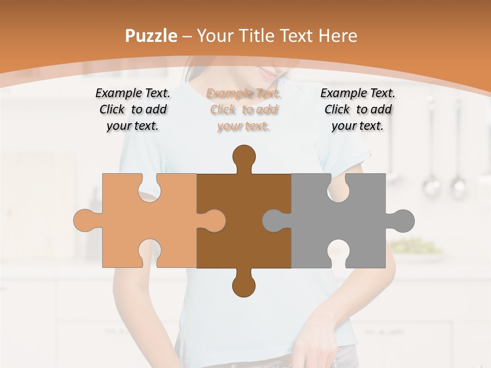 Woman Cooking In Kitchen PowerPoint Template