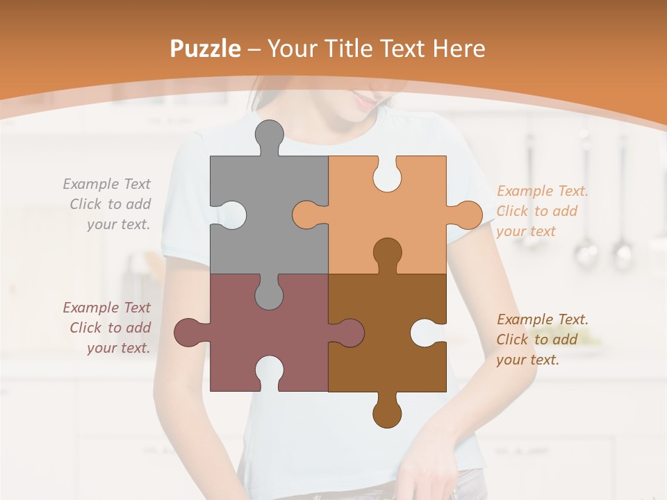 Woman Cooking In Kitchen PowerPoint Template