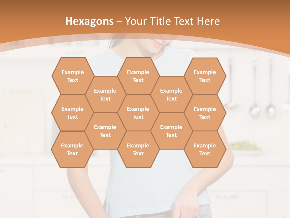 Woman Cooking In Kitchen PowerPoint Template