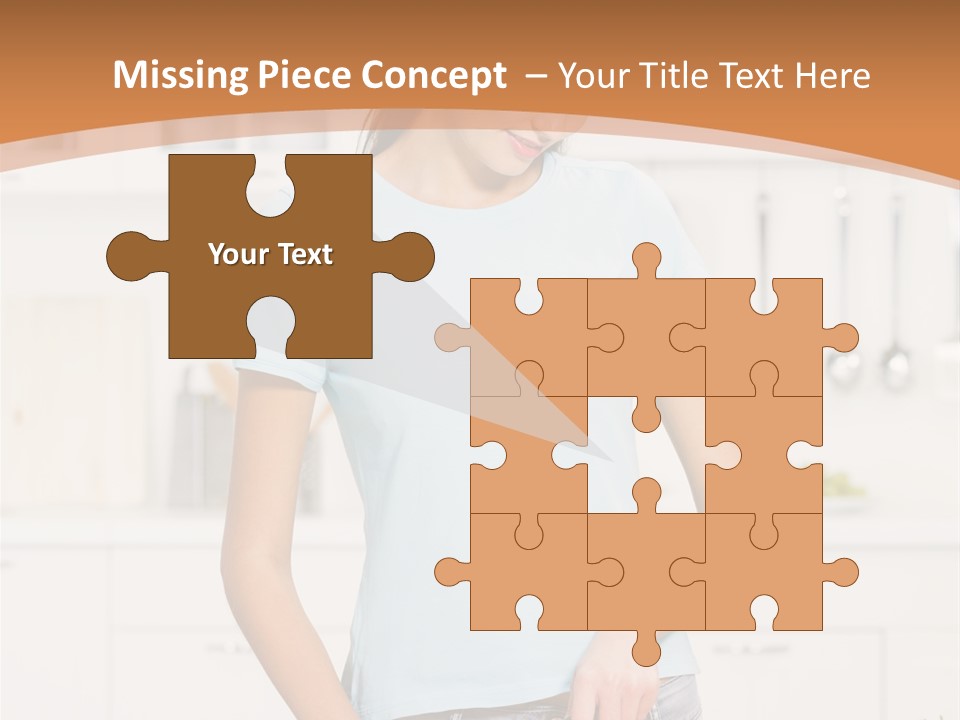 Woman Cooking In Kitchen PowerPoint Template