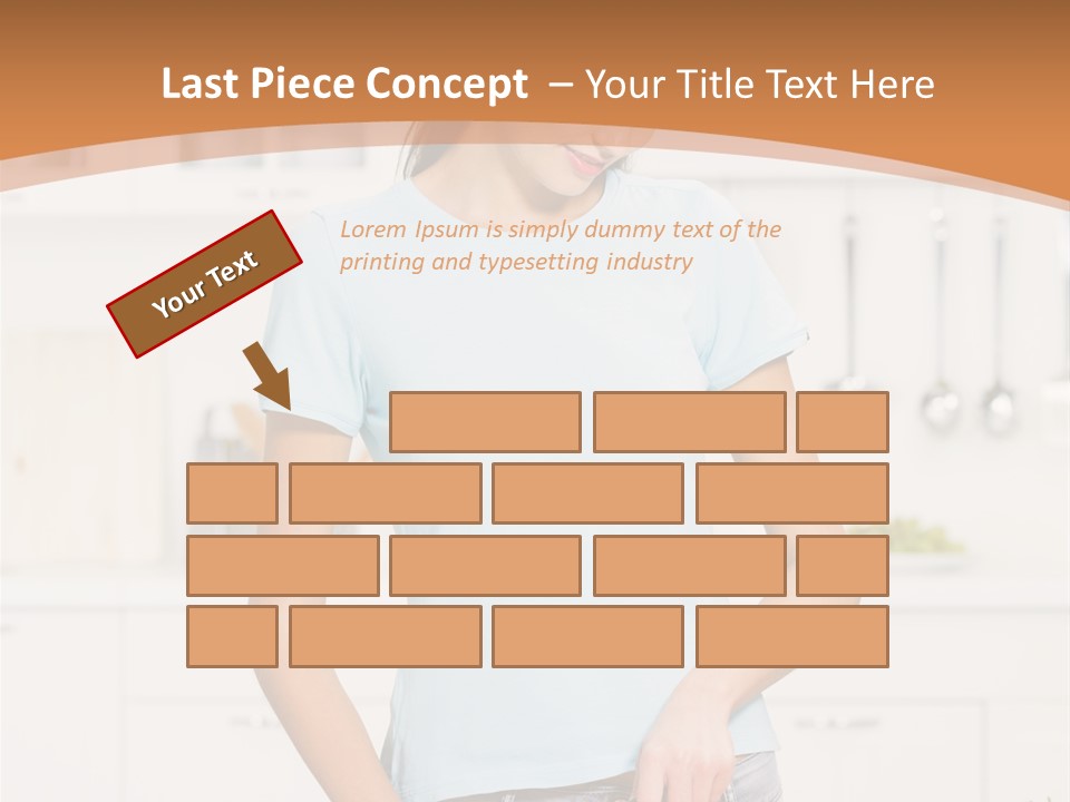 Woman Cooking In Kitchen PowerPoint Template