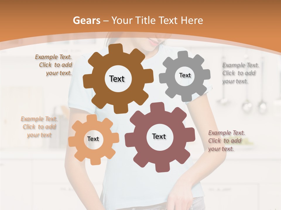 Woman Cooking In Kitchen PowerPoint Template