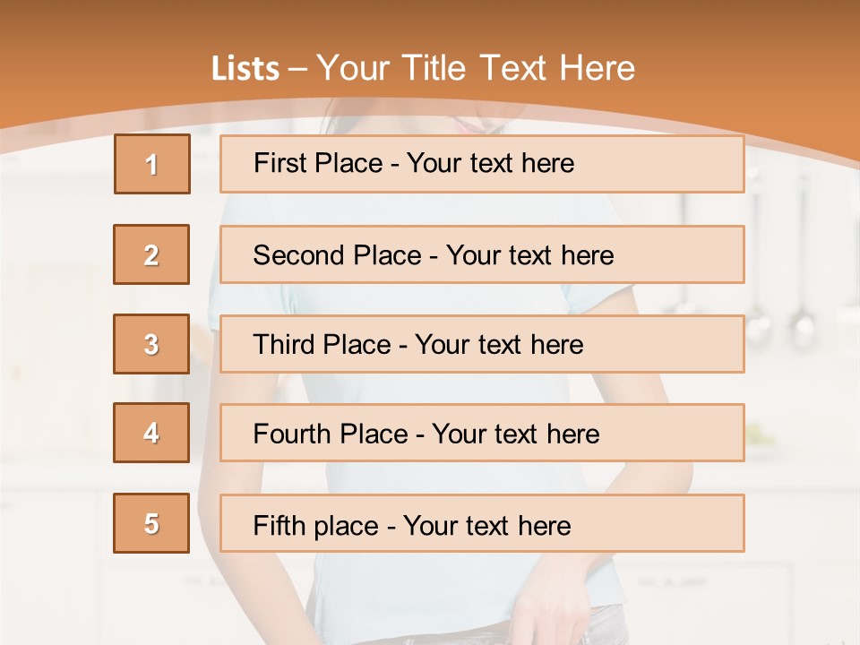 Woman Cooking In Kitchen PowerPoint Template