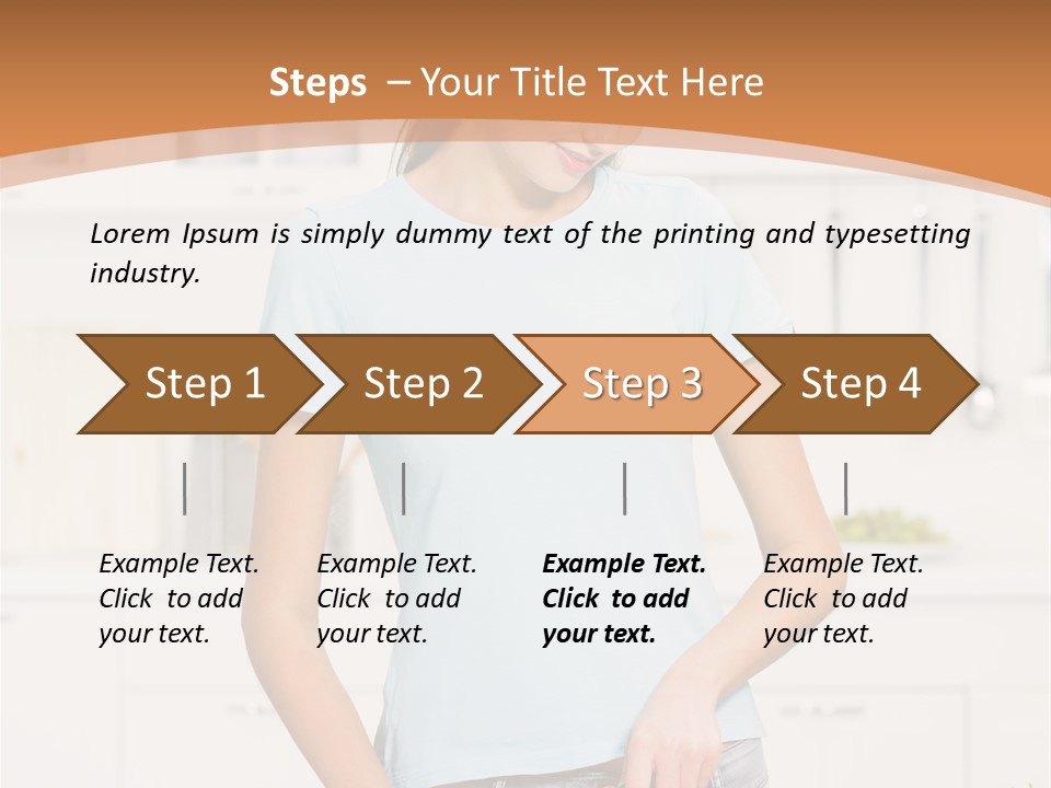 Woman Cooking In Kitchen PowerPoint Template