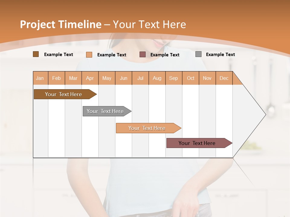 Woman Cooking In Kitchen PowerPoint Template
