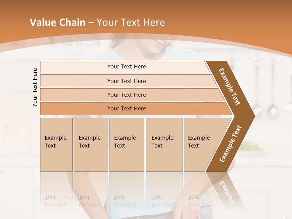 Woman Cooking In Kitchen PowerPoint Template