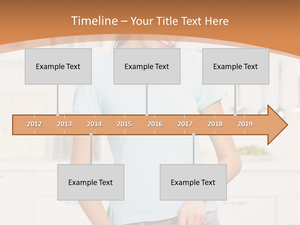 Woman Cooking In Kitchen PowerPoint Template