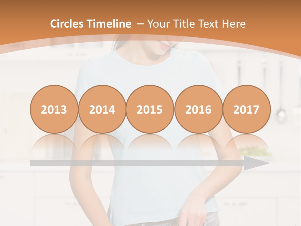 Woman Cooking In Kitchen PowerPoint Template