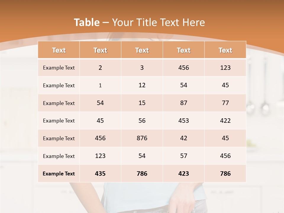 Woman Cooking In Kitchen PowerPoint Template