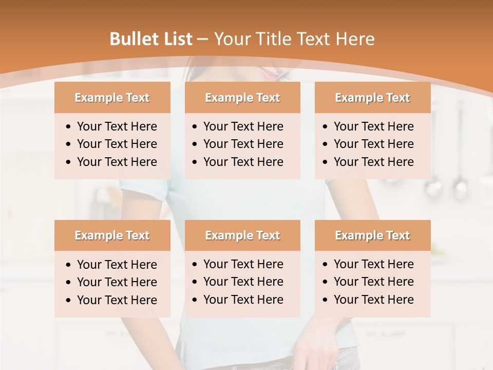 Woman Cooking In Kitchen PowerPoint Template