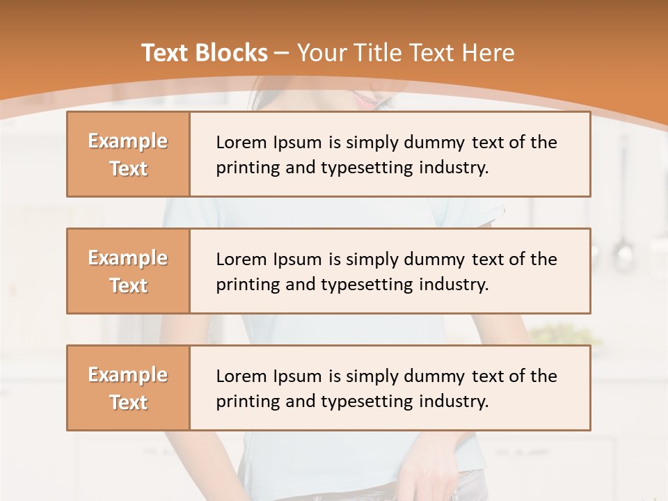 Woman Cooking In Kitchen PowerPoint Template