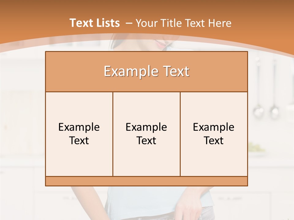 Woman Cooking In Kitchen PowerPoint Template