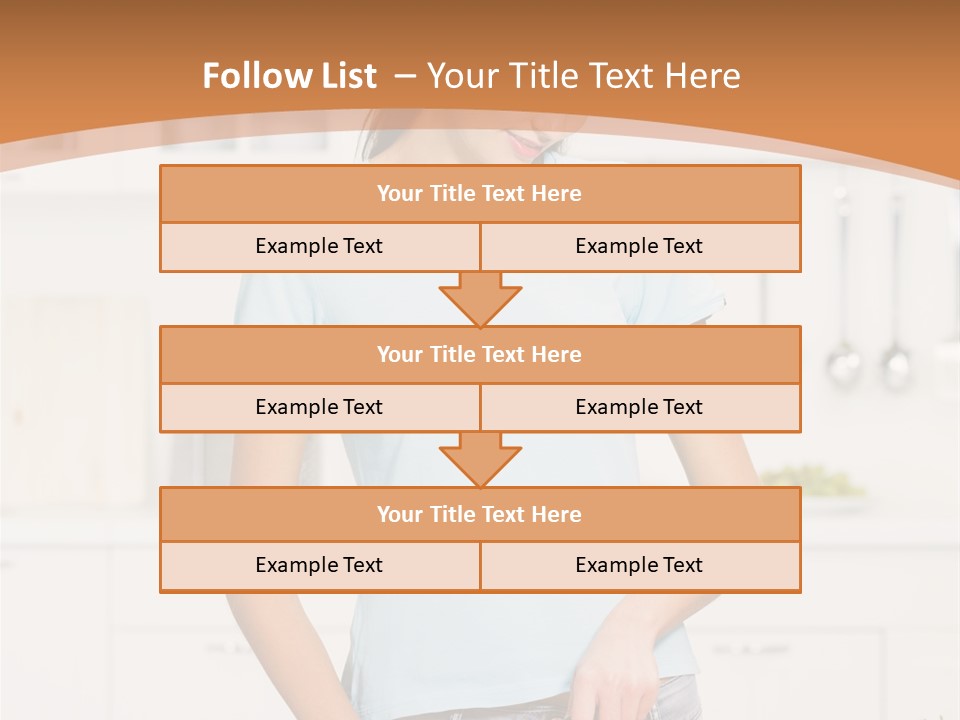 Woman Cooking In Kitchen PowerPoint Template