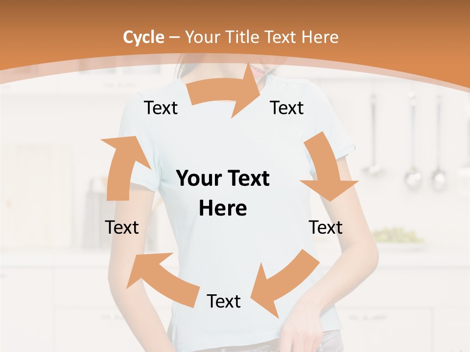 Woman Cooking In Kitchen PowerPoint Template