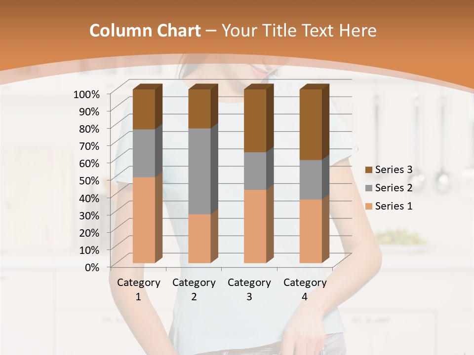 Woman Cooking In Kitchen PowerPoint Template