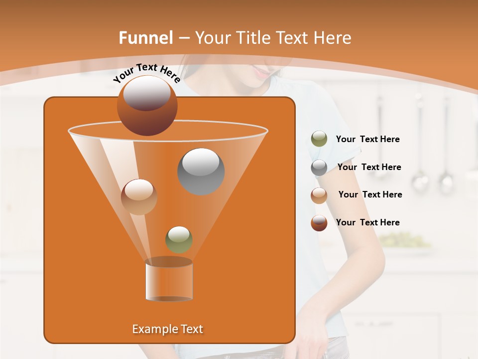 Woman Cooking In Kitchen PowerPoint Template