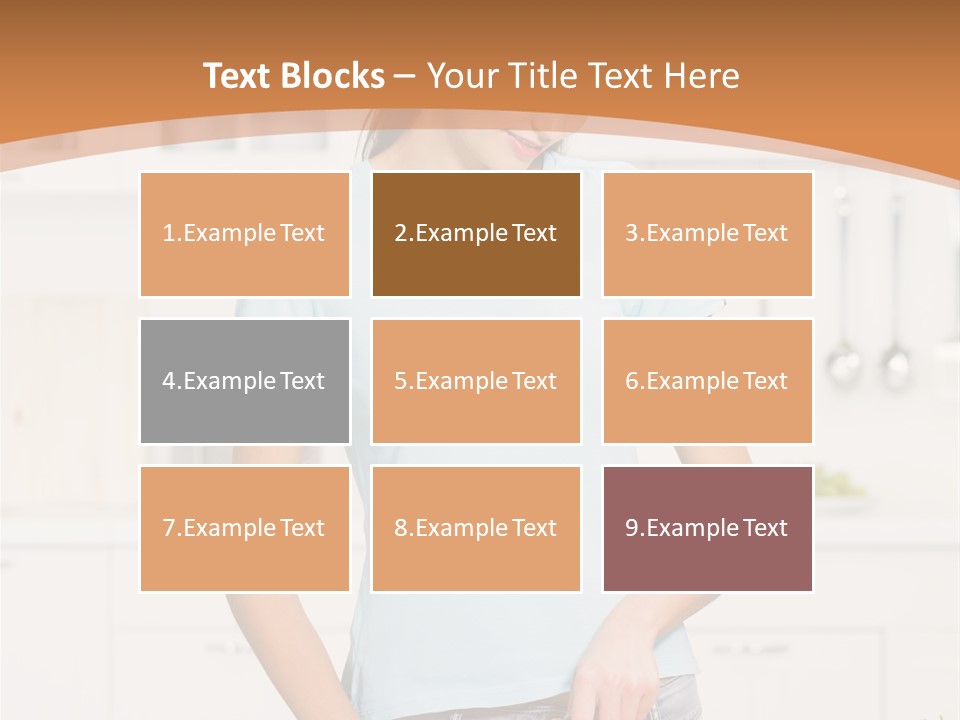 Woman Cooking In Kitchen PowerPoint Template