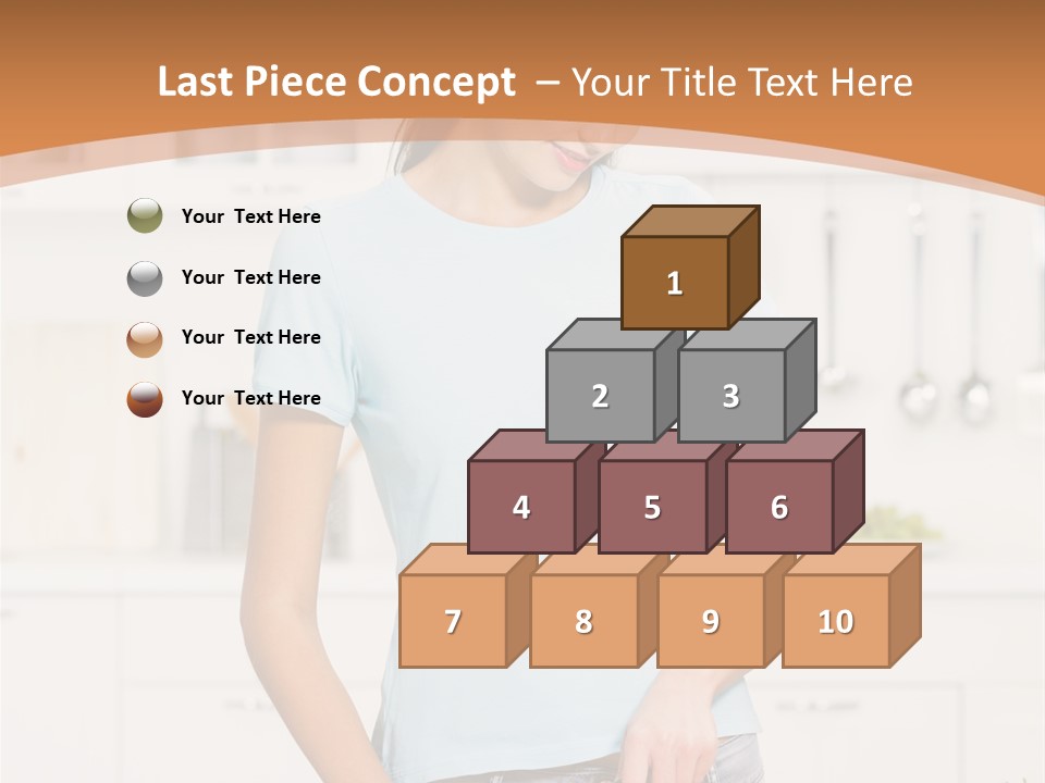 Woman Cooking In Kitchen PowerPoint Template