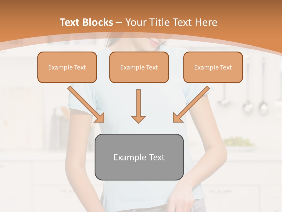 Woman Cooking In Kitchen PowerPoint Template