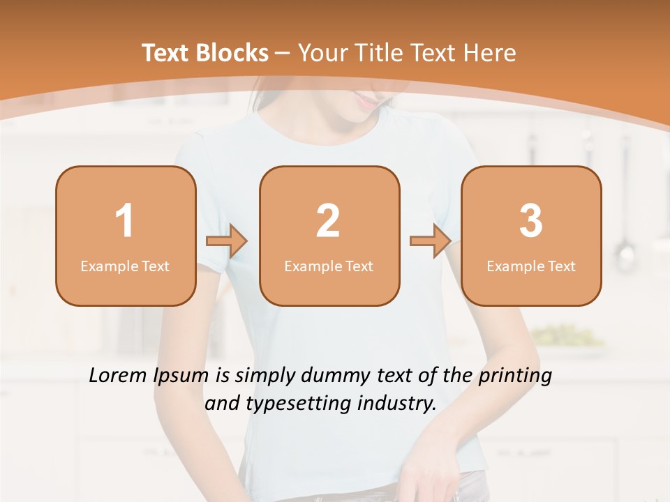 Woman Cooking In Kitchen PowerPoint Template