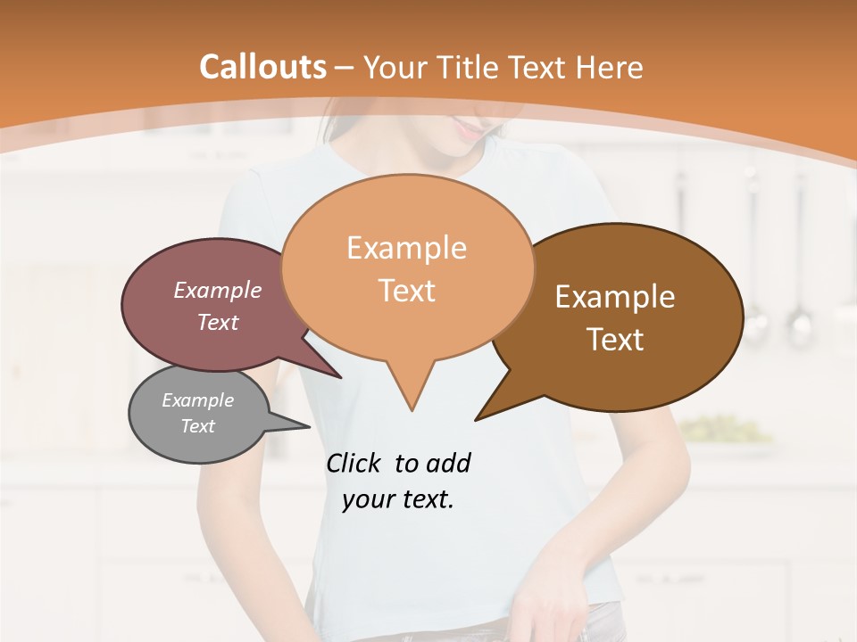 Woman Cooking In Kitchen PowerPoint Template