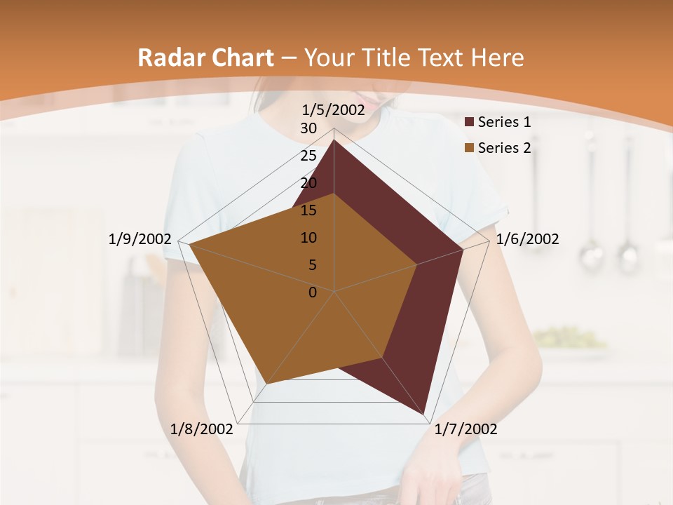 Woman Cooking In Kitchen PowerPoint Template