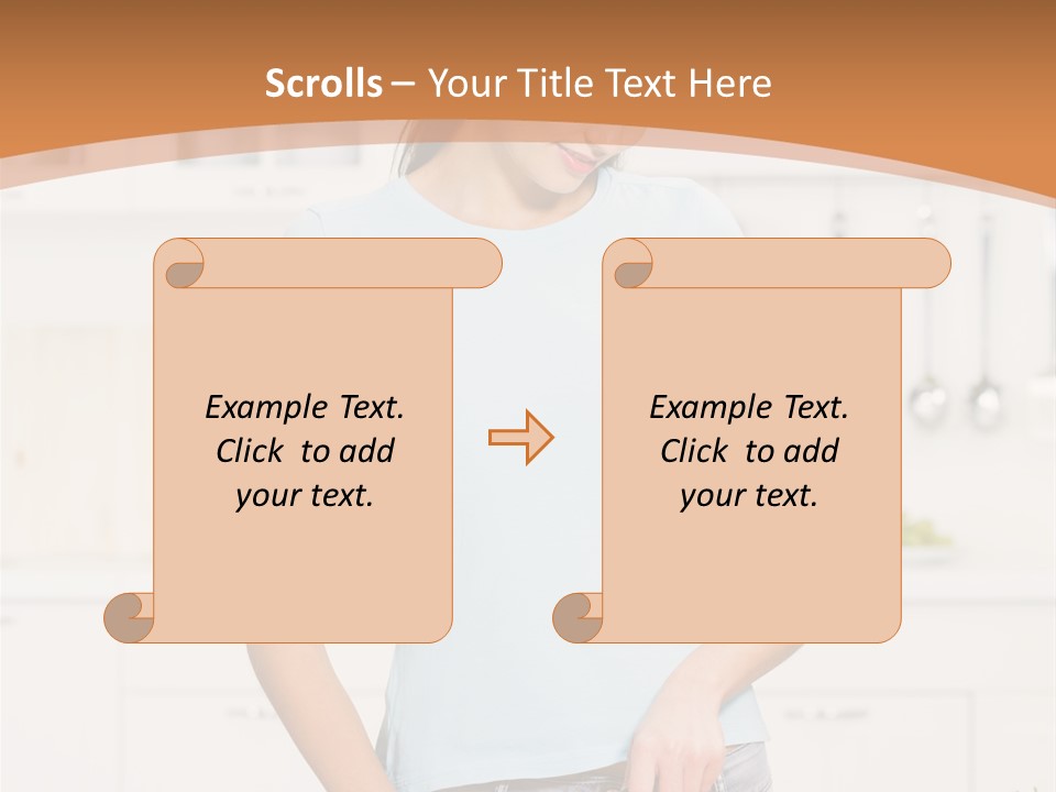 Woman Cooking In Kitchen PowerPoint Template