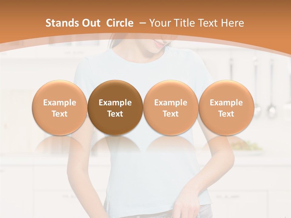 Woman Cooking In Kitchen PowerPoint Template