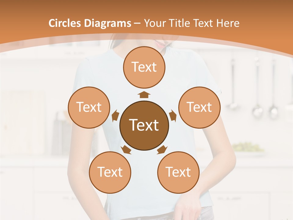 Woman Cooking In Kitchen PowerPoint Template