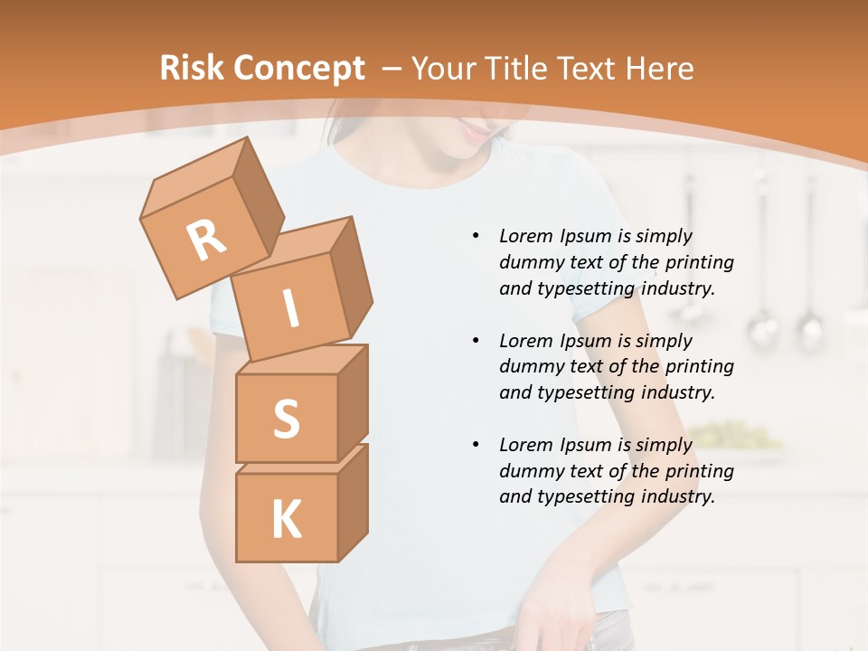 Woman Cooking In Kitchen PowerPoint Template