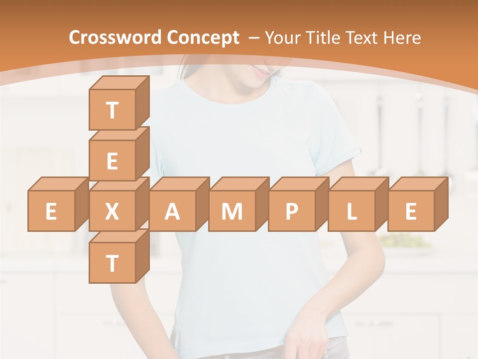 Woman Cooking In Kitchen PowerPoint Template