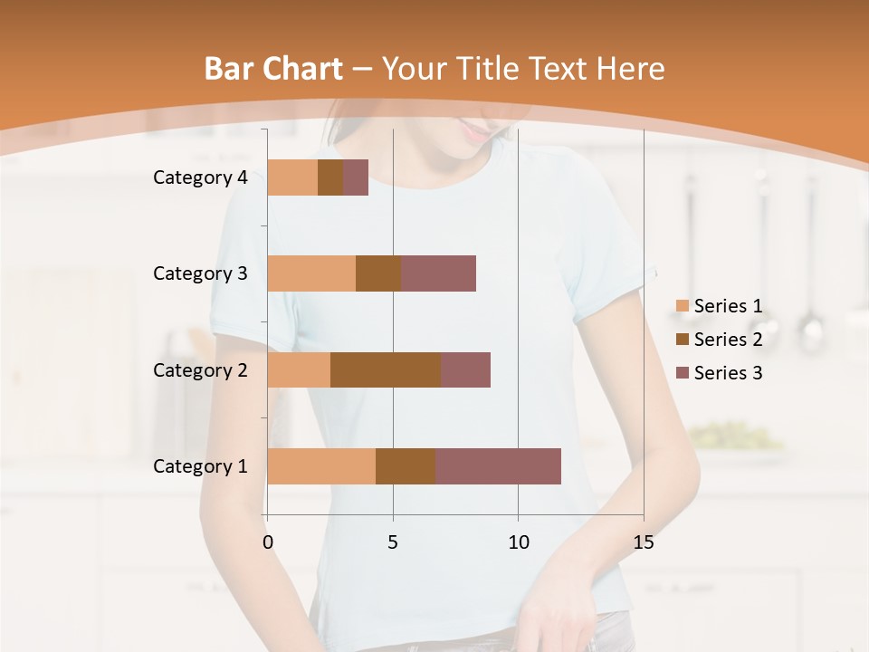 Woman Cooking In Kitchen PowerPoint Template