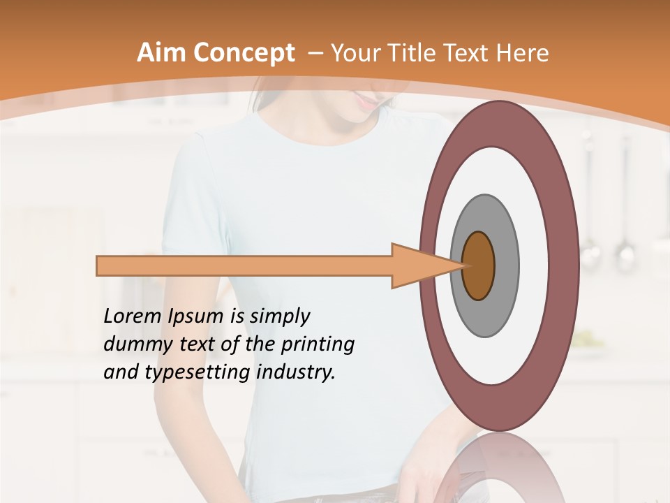 Woman Cooking In Kitchen PowerPoint Template