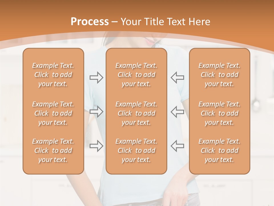 Woman Cooking In Kitchen PowerPoint Template