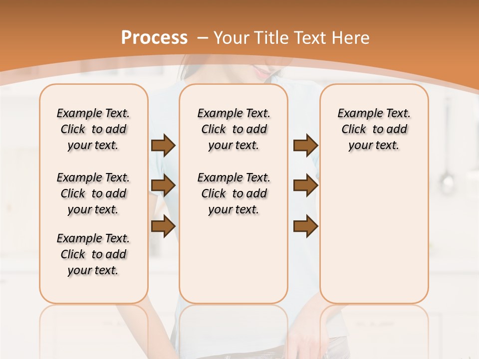 Woman Cooking In Kitchen PowerPoint Template