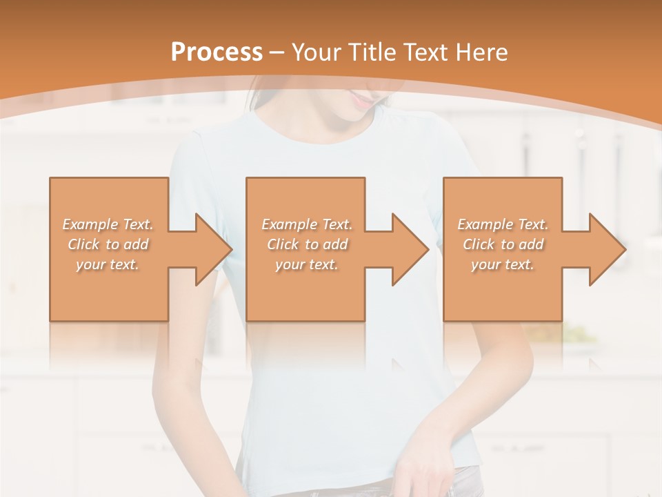 Woman Cooking In Kitchen PowerPoint Template