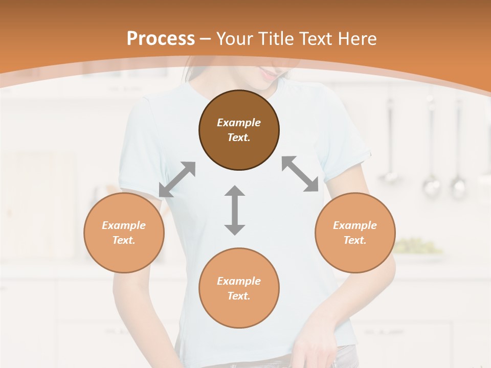 Woman Cooking In Kitchen PowerPoint Template