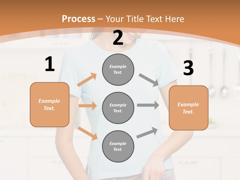 Woman Cooking In Kitchen PowerPoint Template