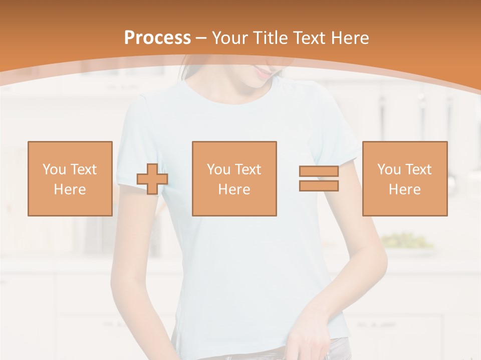 Woman Cooking In Kitchen PowerPoint Template